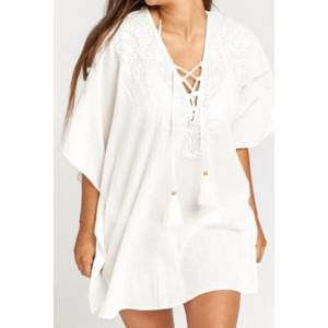 NEW SHOW ME YOUR MUMU peta lace up tunic in white